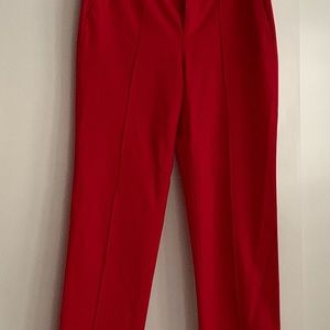 J. Crew red "Eaton Boy" Italian Tollegno 1900 wool-blend ankle pants. Size 2
